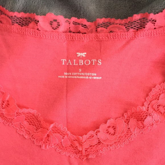 Talbots Other - Talbots Lace detail Pajama/Blouse